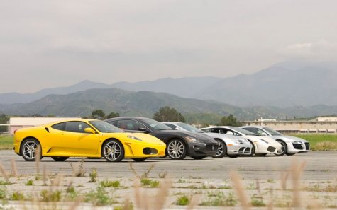 Maserati GranTurismo, Audi R8, Ferrari F430, Lambo LP560-4, McLaren SLR