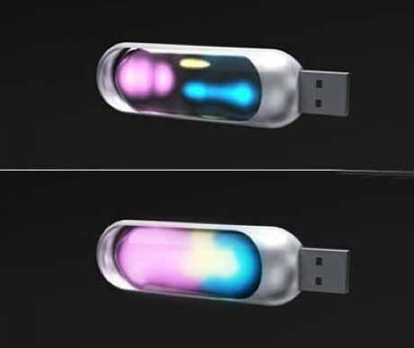 Концепт USB-флэшки, позволяющая увидеть ее содержимое
