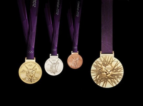 Cодержание золота в медалях лондонской Олимпиады-2012